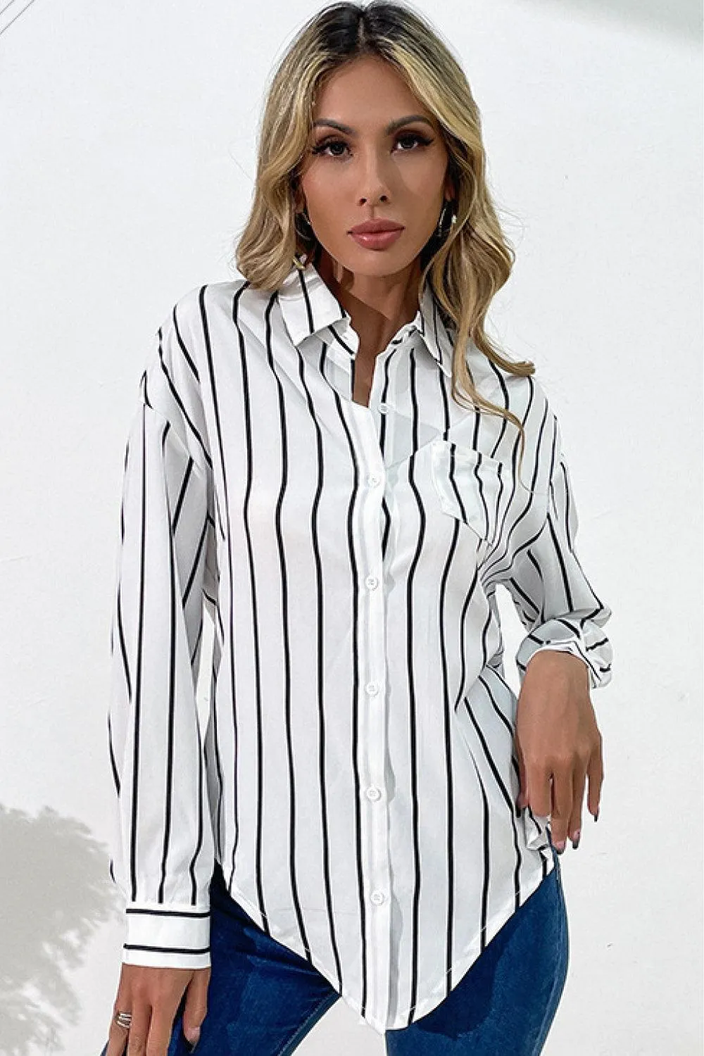 Timeless Stripes Button Down Long Sleeve Shirt