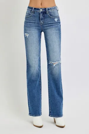 Tummy Control High Rise Straight Jeans