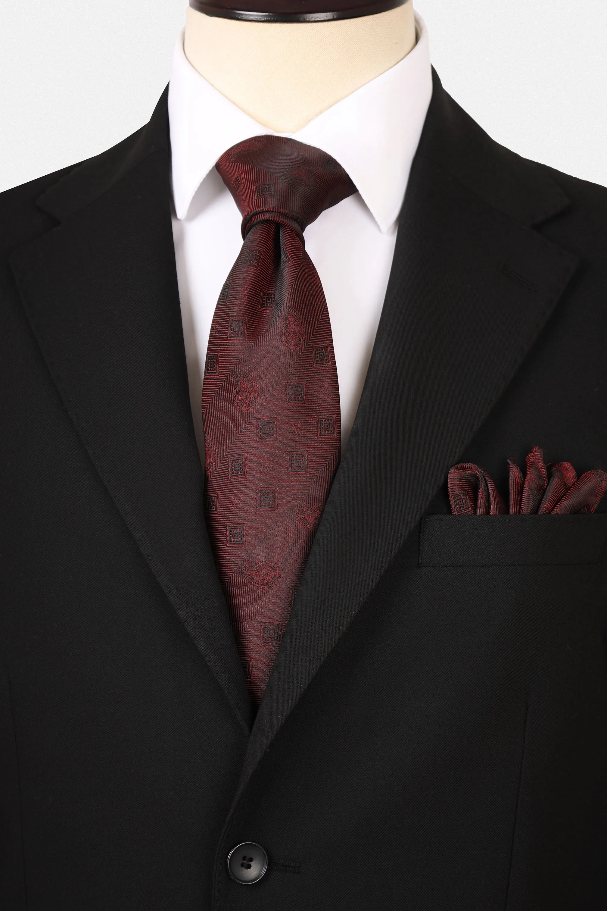 Twill Pattern Black Suite