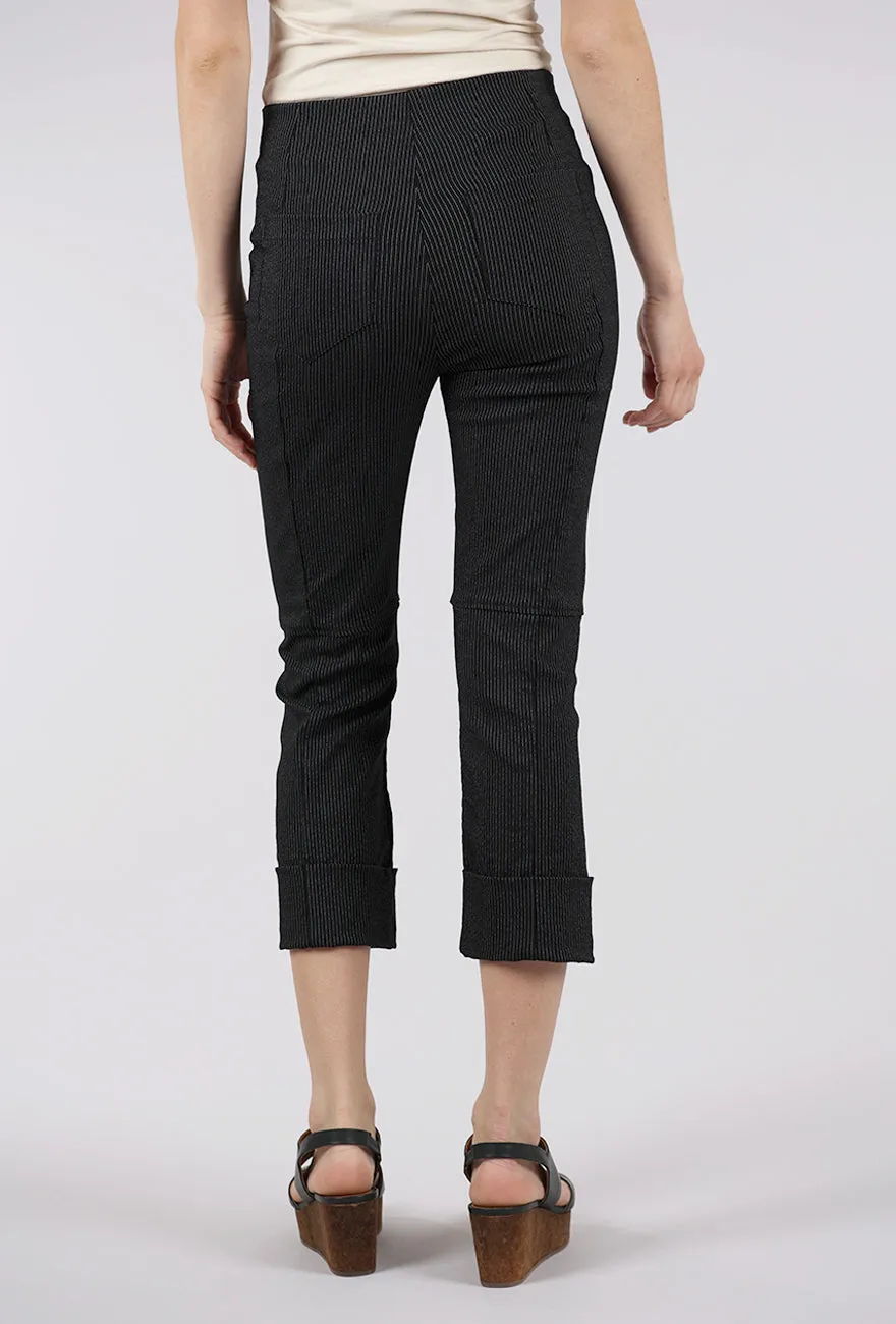 Verona Crop Pant, Black Stripe