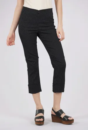 Verona Crop Pant, Black Stripe