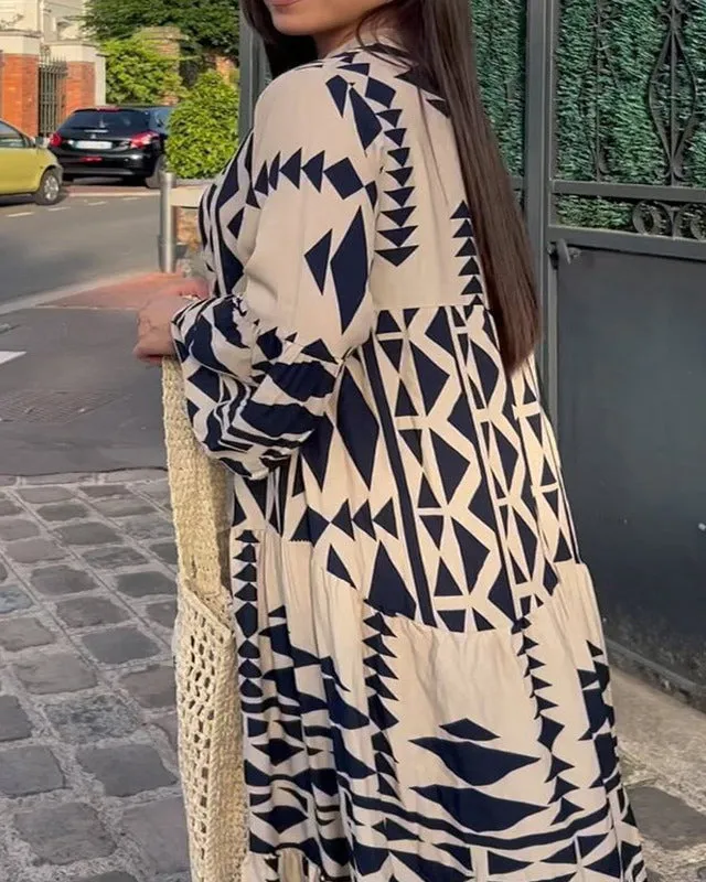 Vestido Jave Boho Longo com Botões