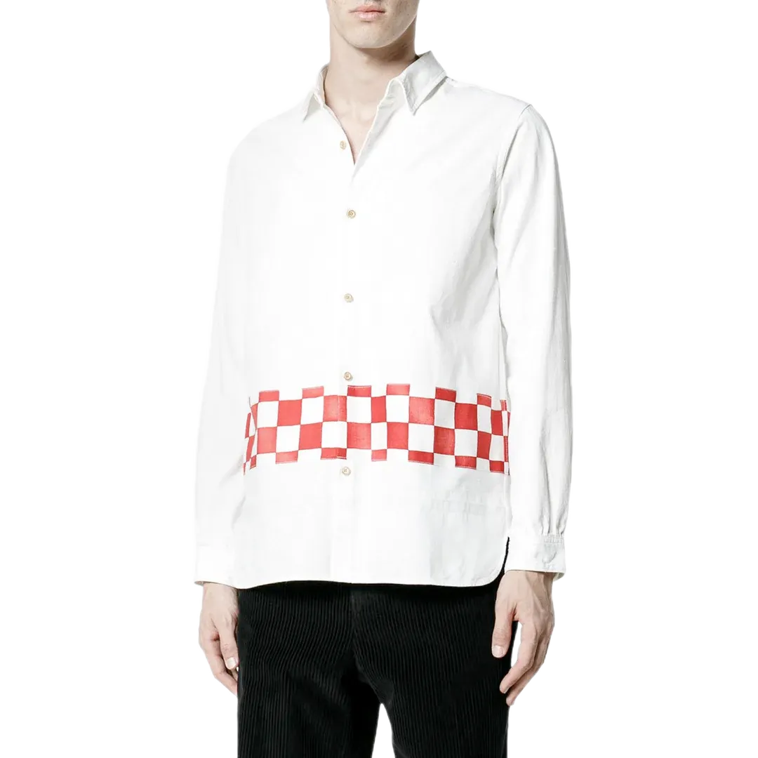 Visvim Longrider Shirt Checkerboard Border Red