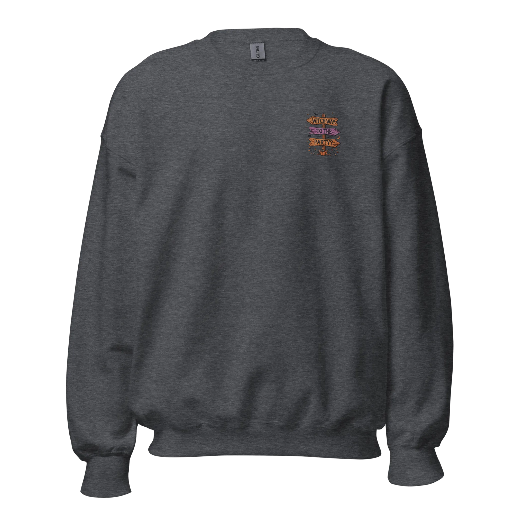 Witch Way To The Party? - Halloween Sweatshirt - Witch Broom Halloween Sweatshirt