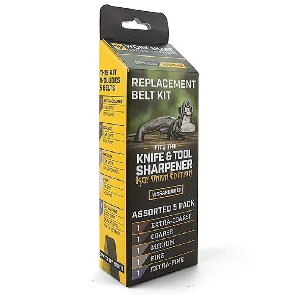 Work Sharp WSSAKO81113 5 Pack Ken Onion Edition Assorted Replacement Belt Kit suits WSKTS-KO